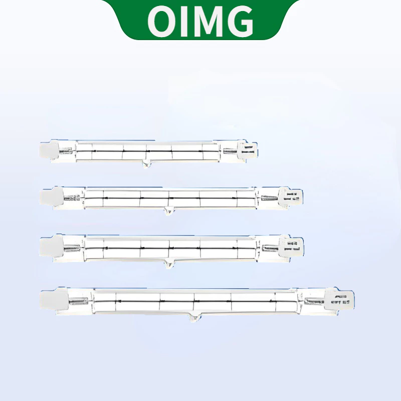OIMG หรี่แสงได้ หลอดไฟฮาโลเจนเชิงเส้น R7S 60/80/100/120/150/500/1000/1500W 78/118/119/254 มม. ปลายคู่ แสงขาวนวล 2800K