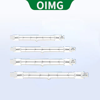 OIMG หรี่แสงได้ หลอดไฟฮาโลเจนเชิงเส้น R7S 60/80/100/120/150/500/1000/1500W 78/118/119/254 มม. ปลายคู่ แสงขาวนวล 2800K