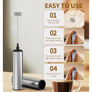 Cliton เครื่องตีนมไฟฟ้า์ KJBQ-S67 2 ระดับความเร็ว Electric Milk Frother เครื่องตีฟองนม แกนตีฟองนม แบบมือถือ