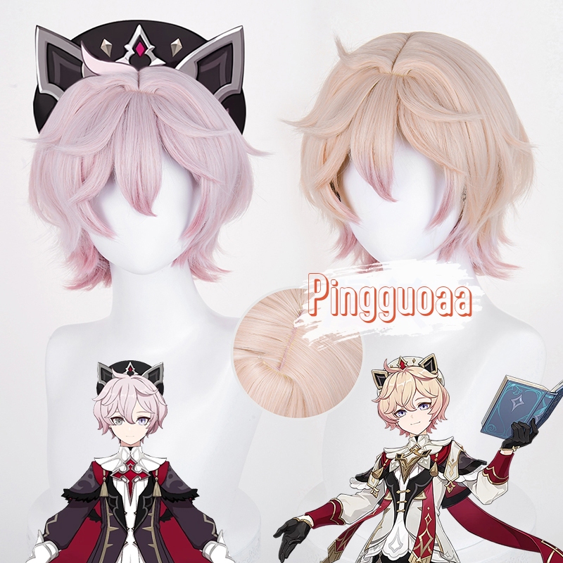 【Manmei】Genshin Impact Dahlia Cosplay Wig 30cm Heat Resistant Synthetic Hair