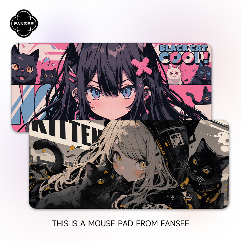 แผ่นรองเมาส์ยางลายการ์ตูนสาวหนากันลื่นแผ่นรองเมาส์สํานักงานผ้าฝ้ายแผ่นรองรองรับมือแป้นพิมพ์คอมพิวเตอร์แผ่นรองเมาส์ที่กําหน