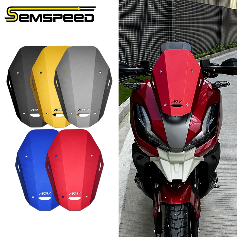 SEMSPEEDสําหรับHonda ADV350 ADV 350 2022-2025 รถจักรยานยนต์CNCด้านหน้าVisorกระจกกระจกAirflow