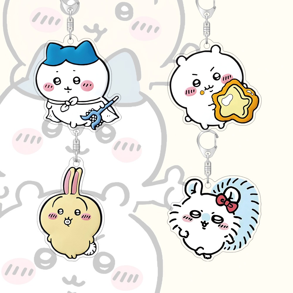 พวงกุญแจอะคริลิค ชิอิคาวะ การ์ตูนน่ารักกระเป๋าตกแต่งกระเป๋านักเรียนจี้ขนาดเล็กของขวัญแหวนกุญแจ