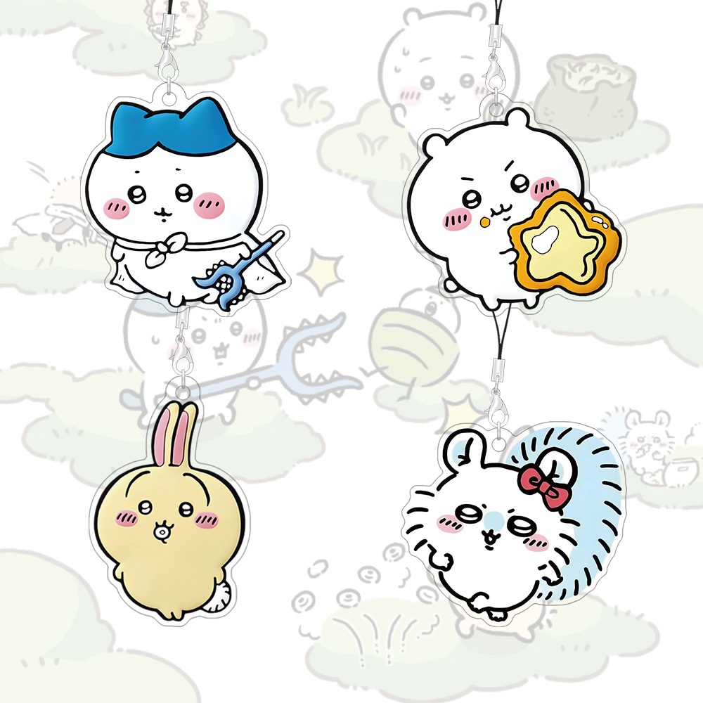 55 มม.สายโทรศัพท์ Chikawa การ์ตูนอะคริลิคกระเป๋า Charms ภาพเคลื่อนไหว Lanyards อุปกรณ์เสริมโทรศัพท์