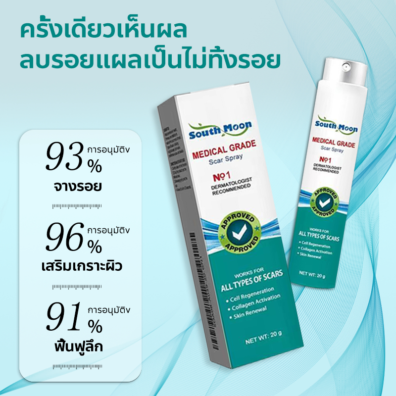 ✨ของแท้✨ South Moon สเปรย์ลบรอยแผลเป็น ลบรอยแผลเป็น ลดรอยแผลเป็น กำจัดรอยแผลเป็น รอยดำจากแผล รอยยุงกัด รอยแผลจากการผ่าตัด รอยแตกลาย รอยสิว ไม่มีการระคายเคืองผิว ลดรอยแผลเป็น ฟื้นฟูผิว คืนความเรียบเนียนให้ผิว 20g ราคา ถูกที่สุด ดีลบีเคเค แกลเลอรีภาพที่ 4