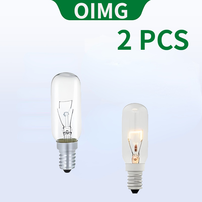 OIMG 2 ชิ้นหลอดไฟเครื่องดูดควัน 40W E14 วอร์มไวท์ 220V