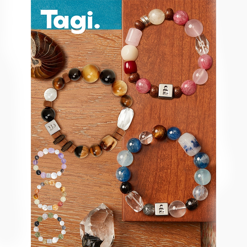 Tagi. Energy Treasure Box Beads Accessories Gift Amethyst Bracelet ลูกปัดคริสตัลเสริมพลังงาน