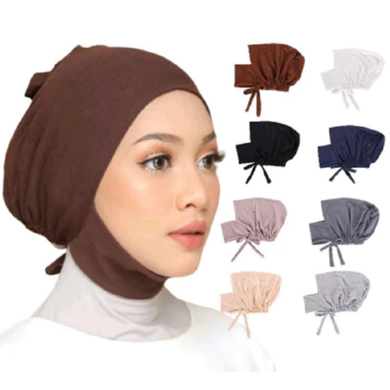 Lovosme อินเนอร์ผ้าคลุม ฮิญาบชั้นใน ปิดคาง มียางรัด เชือกผูกหลัง ใส่สบาย กระชับ