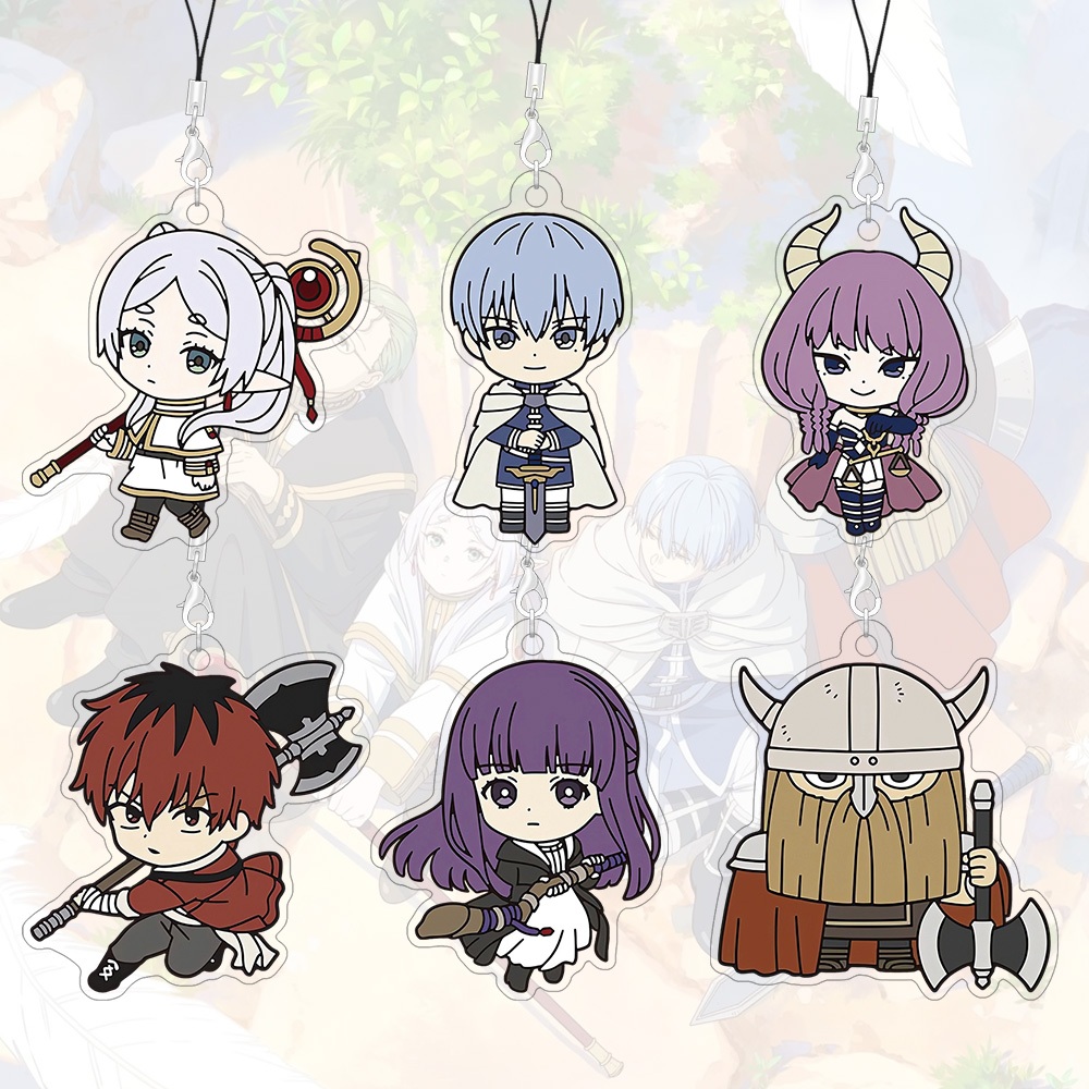 สายรัดโทรศัพท์ Frieren: Beyond Journeys End การ์ตูนกระเป๋าอะคริลิค Charms Animation 55 มม.เชือกเส้นเ