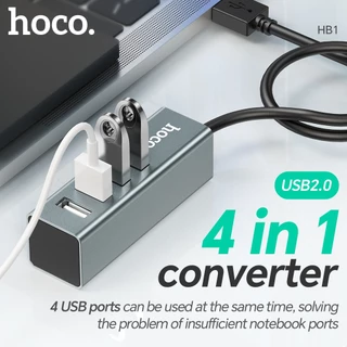 hoco. HB1 4USB Ports/Type-C อุปกรณ์ ตัวแปลง เพิ่มช่อง USB ใช้งานง่าย สินค้าของแท้100%