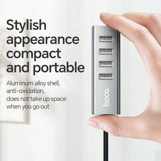 hoco. HB1 4USB Ports/Type-C อุปกรณ์ ตัวแปลง เพิ่มช่อง USB ใช้งานง่าย สินค้าของแท้100%