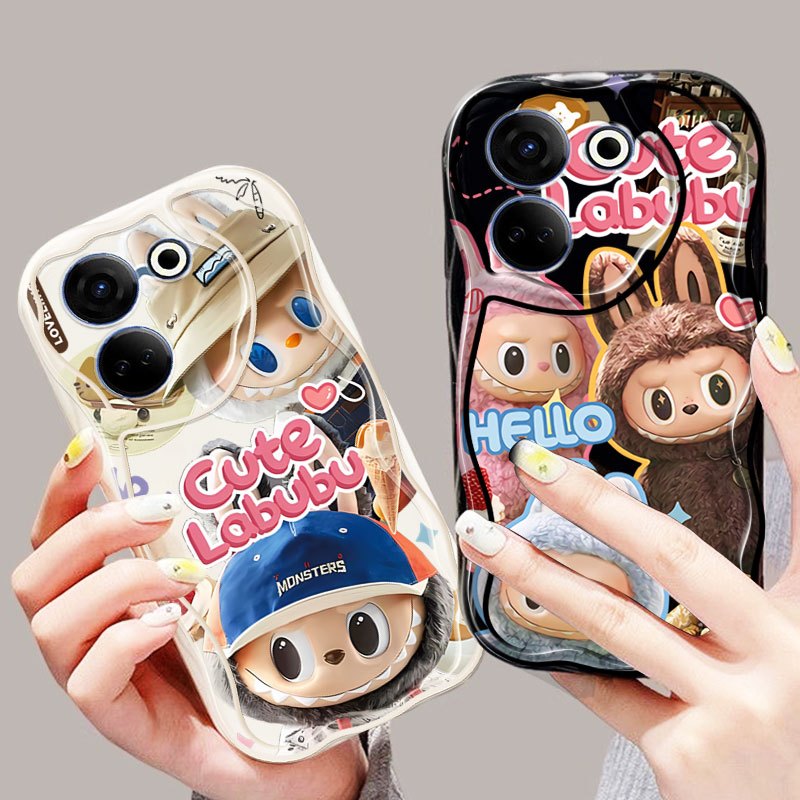 YBD เคสโทรศัพท์สําหรับ Tecno Camon 20 Pro Camon 30 Pro Ck6 Ck6n Ck7n CL6 CL6K CL7 CL8 น่ารัก Labubu 