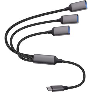 Type C เป็น USB OTG Splitter Cable Converter พอร์ต USB Expan…