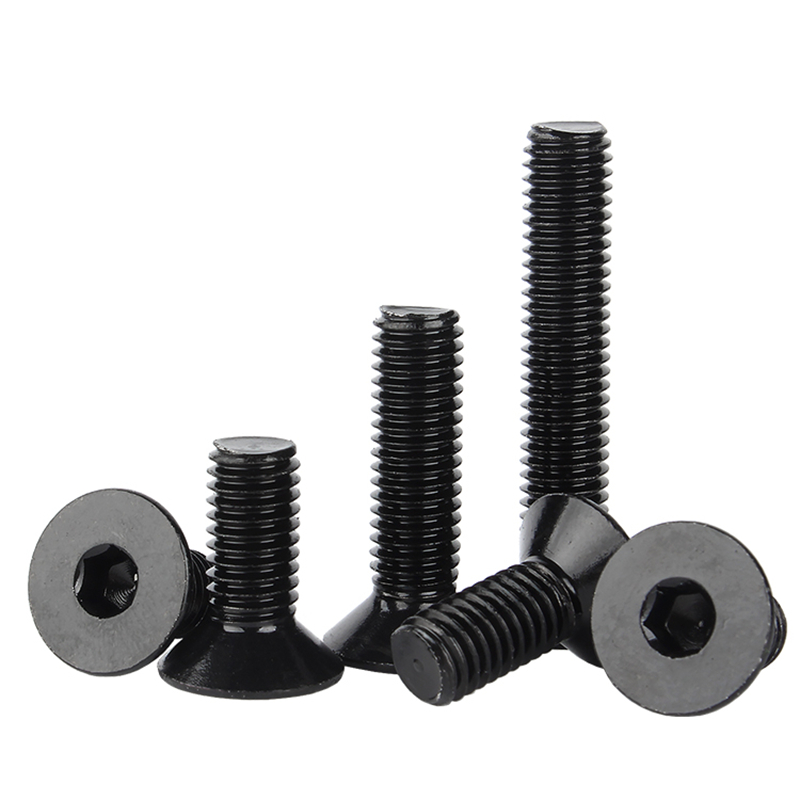 M6 M8 ซ็อกเก็ตหกเหลี่ยม Countersunk สกรูหัวแบนสีดํา 304 สแตนเลสสตีล Hex สกรูชุดคอมพิวเตอร์โลหะ Bolt Allen สกรู DIN7991 - รูปที่ 5