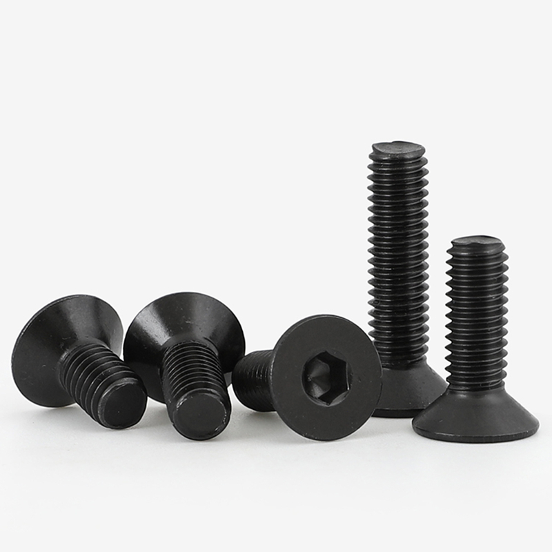 M6 M8 ซ็อกเก็ตหกเหลี่ยม Countersunk สกรูหัวแบนสีดํา 304 สแตนเลสสตีล Hex สกรูชุดคอมพิวเตอร์โลหะ Bolt Allen สกรู DIN7991 - รูปที่ 7