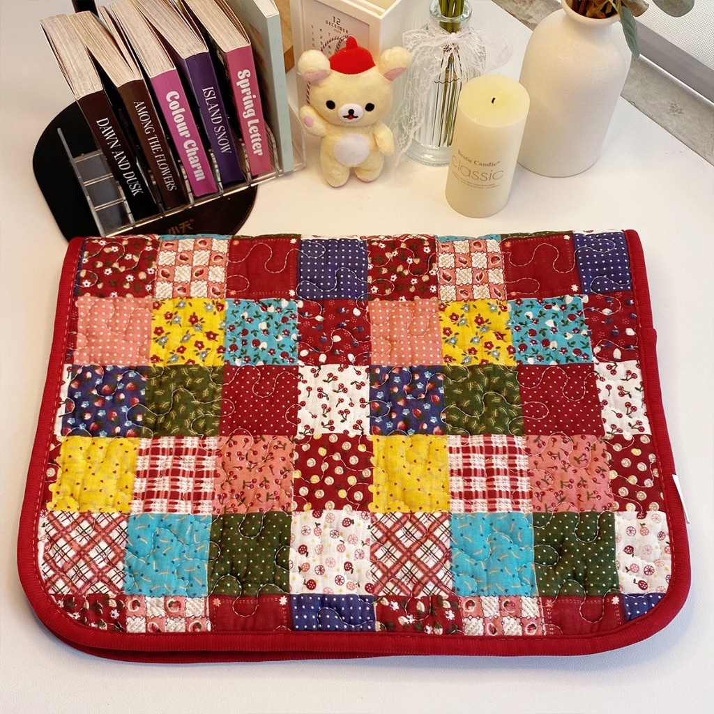 เย็บตารางเสื่อผ้าปูโต๊ะโบราณพื้นหลังผ้ายิงอุปกรณ์ประกอบฉากตกแต่งห้อง แผ่นรองจาน