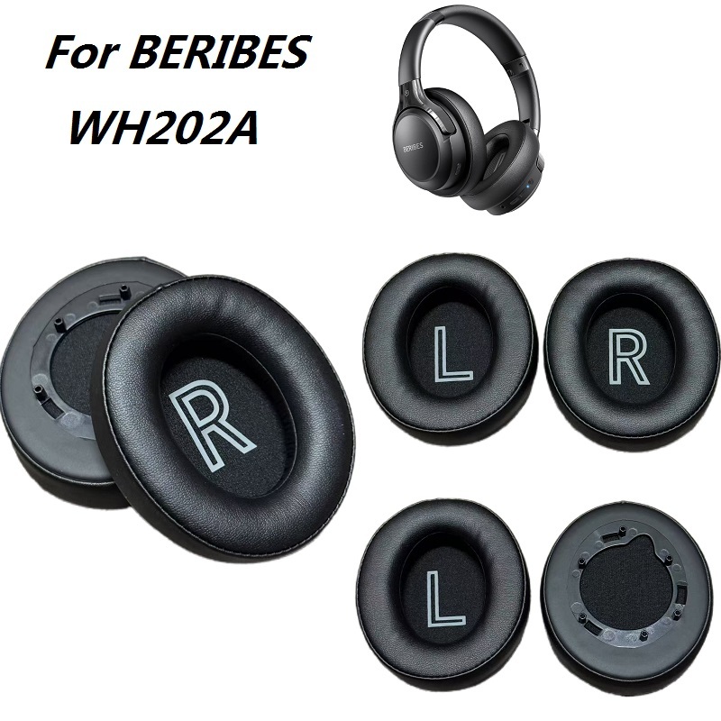 Original แผ่นรองหูฟังสําหรับ BERIBES 202A WH202A หูฟังเปลี่ยนเบาะโฟมนุ่มคุณภาพสูง earmuff หมอนหู