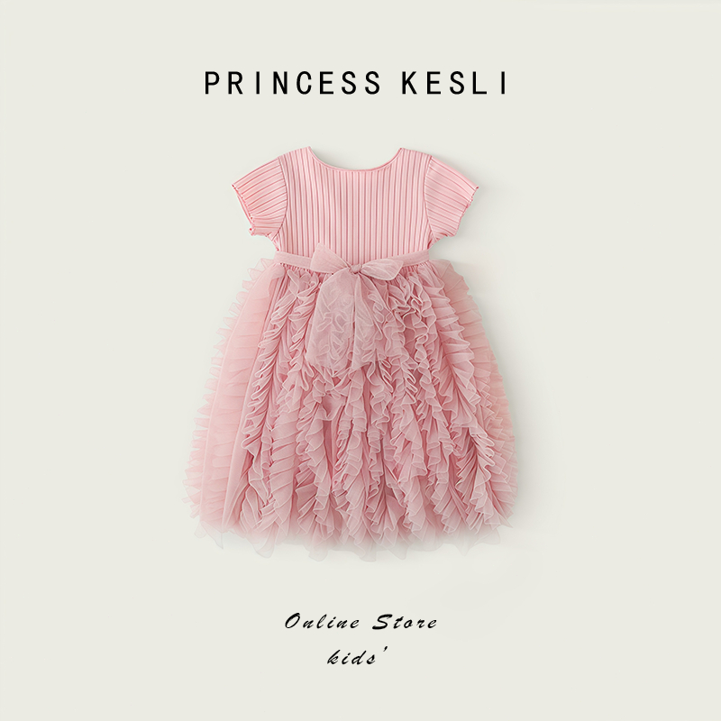 Princess Kesli ชุดเดรสเด็กผู้หญิง มีซับใน กระโปรงฟูฟ่อง เหมาะใส่ไปงานปาร์ตี้ 6เดือน-7ปี