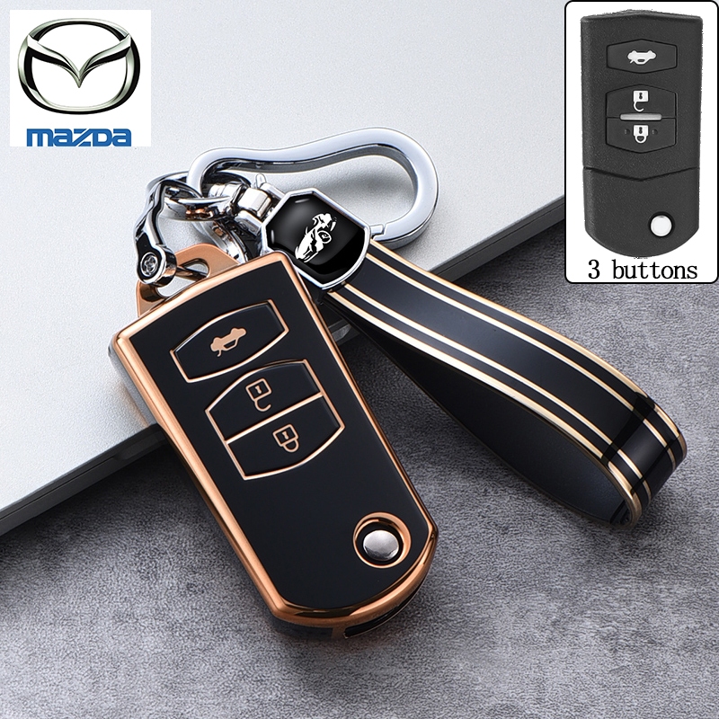 เคสกุญแจพับ Mazda เหมาะสําหรับ Mazda 3/Mazda 2 ปลอกกุญแจรีโมท