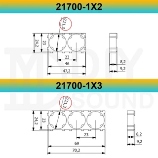 DIYsound (1 ชิ้น) ตัวยึดแบตเตอรี่ หลายขนาด แบบ 2-3 ช่อง 18650 21700 32650 33140 ติดตั้งง่าย