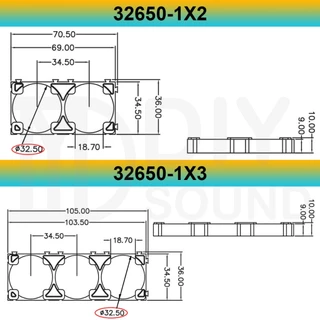 DIYsound (1 ชิ้น) ตัวยึดแบตเตอรี่ หลายขนาด แบบ 2-3 ช่อง 18650 21700 32650 33140 ติดตั้งง่าย