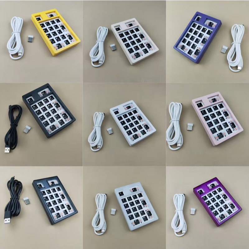 19 Key Pad ชุดปุ่มกดตัวเลขสามโหมดไร้สาย 2.4G Bluetooth RGB Hot-swappable