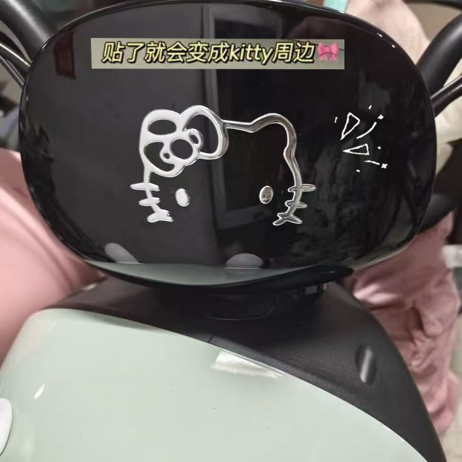 Sanrio 3D สติกเกอร์รถอะนิเมะ Hello Kitty การ์ตูน Auto Decor รอยขีดข่วน Decor Kawaii รถอุปกรณ์เสริมสติกเกอร์อัตโนมัติรถจักรยานยนต์ของขวัญ - รูปที่ 6