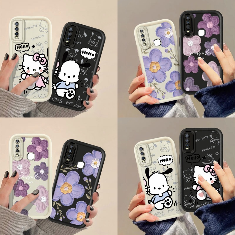 Kitty Pochacco FLower สําหรับ VIVO V2111 V23E V2048 V2028 V2029 V2038 V2033 Y7S Y9S V30 Y20 V2042 S1