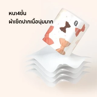 【40 ห่อ】 Botare กระดาษทิชชู่เช็ดหน้า 280 แผ่น หนานุ่ม ล้างทําความสะอาดได้