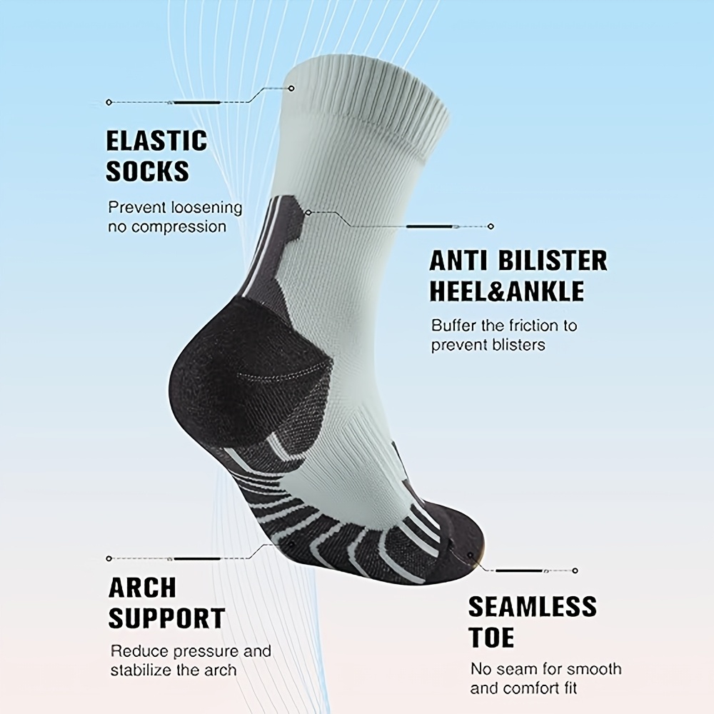 ถุงเท้าวิ่งมืออาชีพ ตัดลายด้านล่าง ผ้าขนหนู กันลื่น ดูดซับเหงื่อ - รูปที่ 6