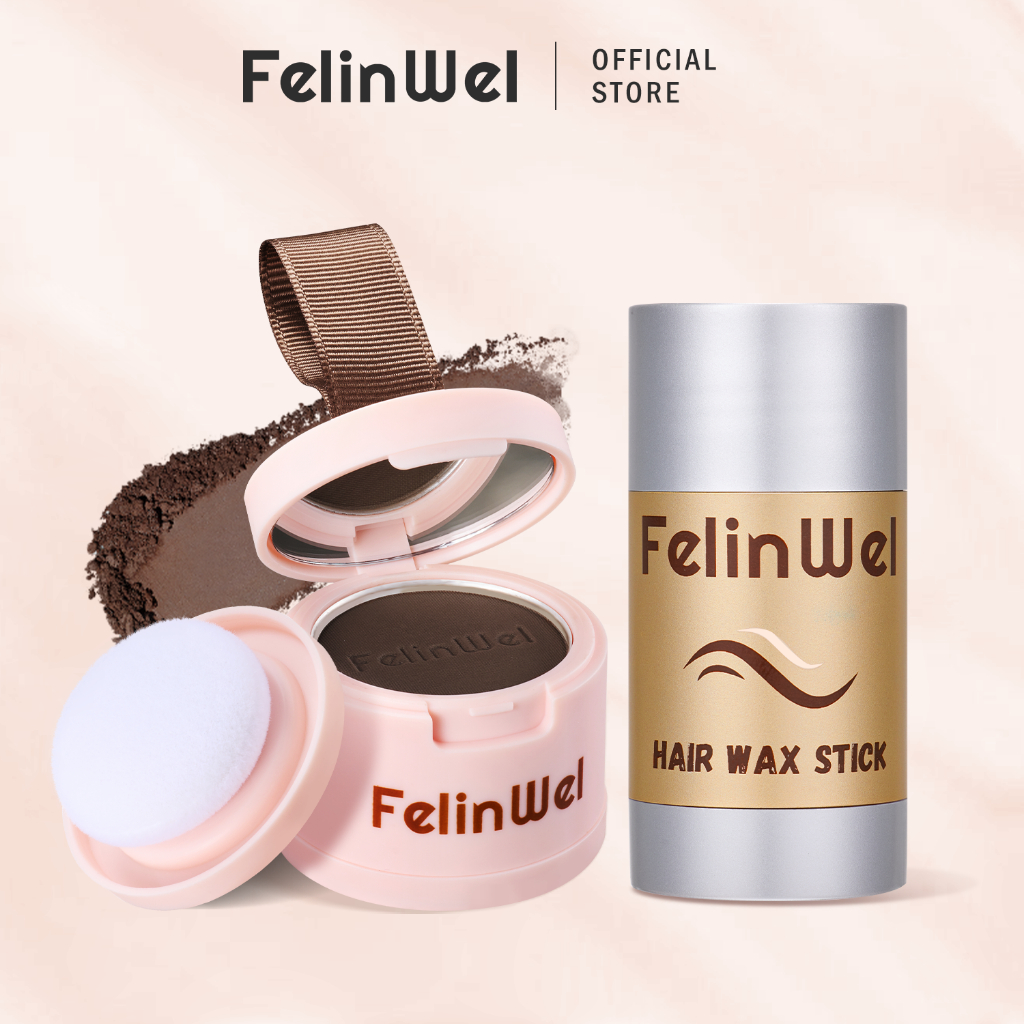 Felinwel - ชุดทรงผม แท่งแว๊กซ์ผม + แป้งเงาแฮร์ไลน์
