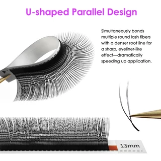 SEEDEW ขนตาตัว U YY ขนตาปลอม MIX8-15 มม.Grafting ขนตาปลอมเคล็ดลับคู่ Lashes ธรรมชาตินุ่ม ขนตา u