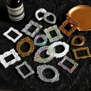 1 ชิ้น ย้อนยุค จําลอง กรอบรูปเรซิ่น ครีม กาว อีพ็อกซี่ DIY เคสโทรศัพท์ วัสดุเครื่องประดับ แฮนด์เมด