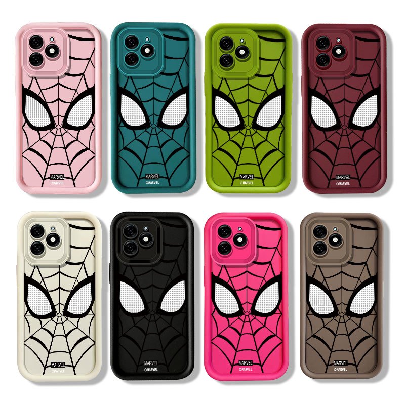 Spider Man Line Mask สําหรับ OPPO Reno 4F 5F 7Z 8Z Realme C20 C11 C21Y C25Y A80 A3 PRO A94 A7 A12S A
