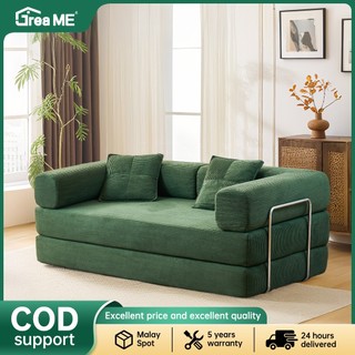 COD Compressed Sofa Bed Recliner Foldable Tatami Sofa - Multifunctional for Small Space/Living Room/Balcony with Removable Corduroy Cover