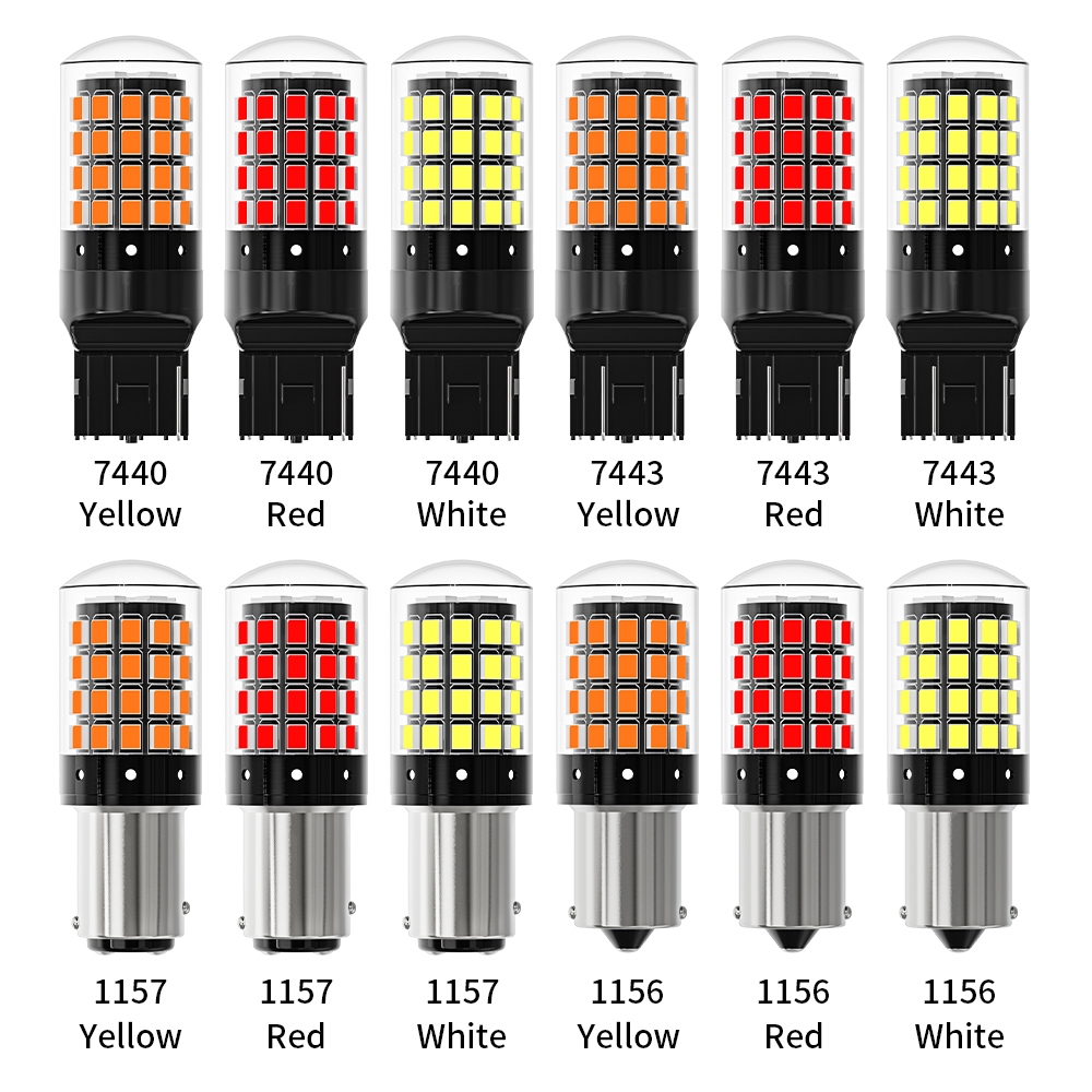 1/2PCS 12V Super Bright รถ Led ไฟท้าย 2835 54smd 1156 1157 7440 7443 กันน้ํารถจักรยานยนต์ที่จอดรถย้อนกลับโคมไฟไฟเลี้ยวหลอดไฟ ราคา ถูกที่สุด ดีลบีเคเค แกลเลอรีภาพที่ 9