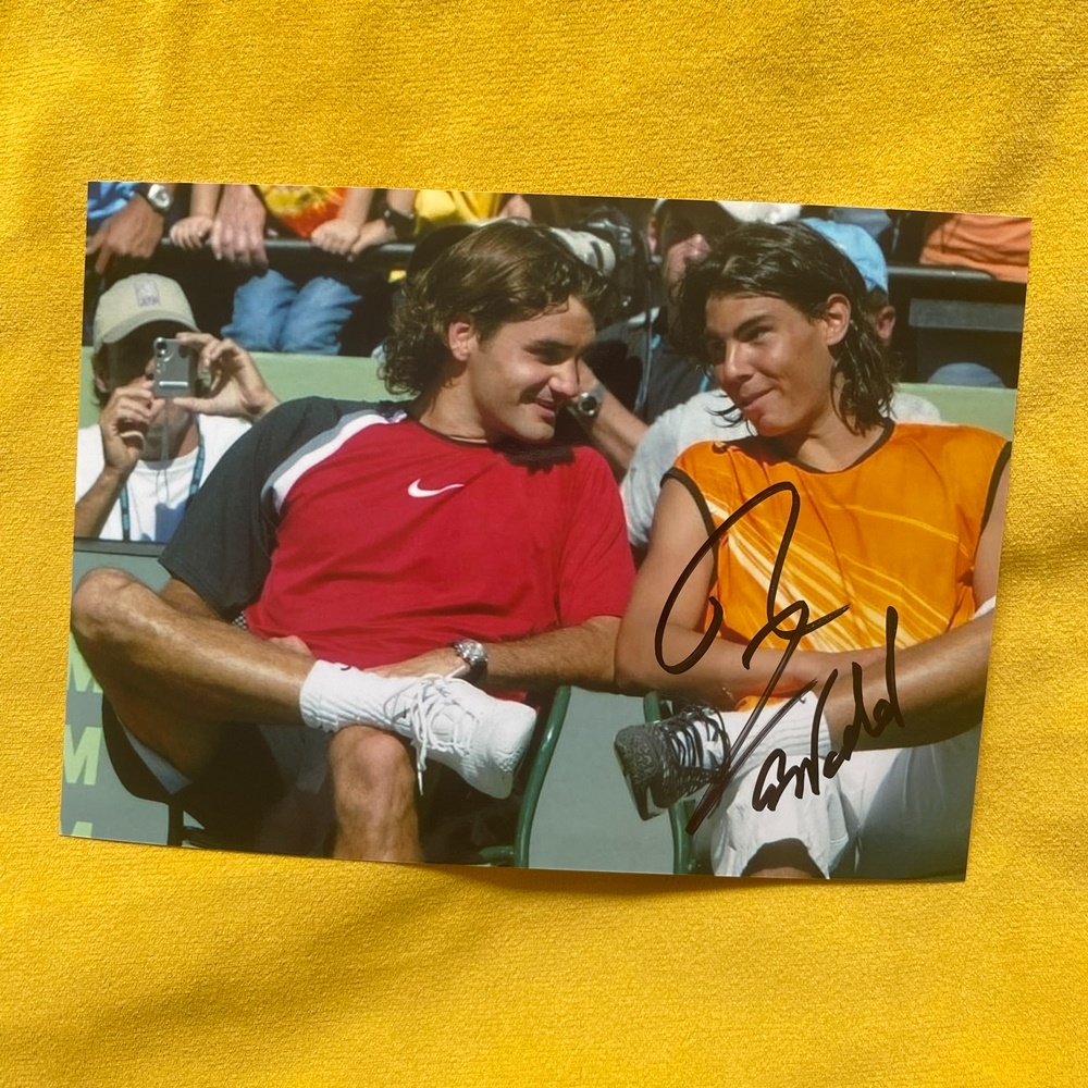 มือลงนาม Rafael Nadal AUTOGRAPHED ภาพถ่าย 7 นิ้ว SIGNED COLLECTION