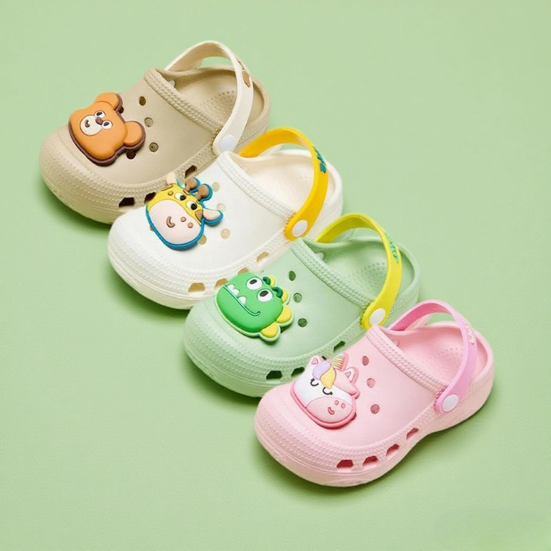 13-20 ซม.ไดโนเสาร์ & หมี & ยูนิคอร์นรองเท้าแตะเด็กหลายสีป้ายสวนรองเท้าแตะสําหรับเด็ก