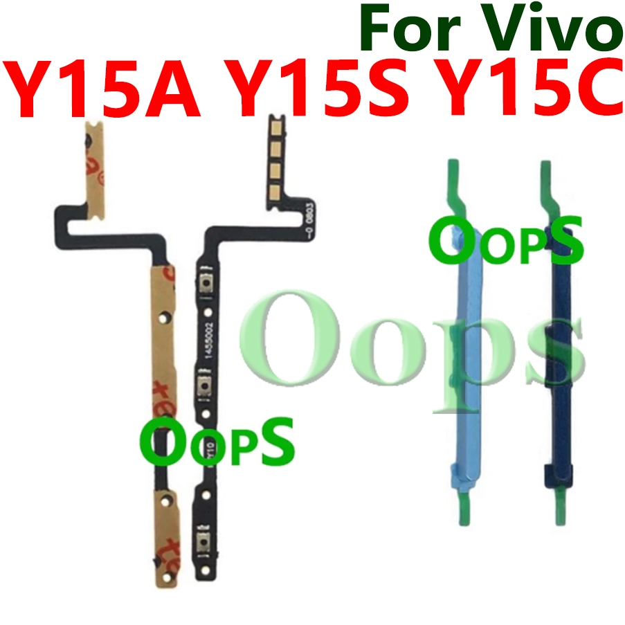 Power Flex สําหรับ Vivo Y15A Y15S Y15C Y10 (เวอร์ชัน T) ระดับเสียงเปิดปิดปุ่มลง Flex Ribbon