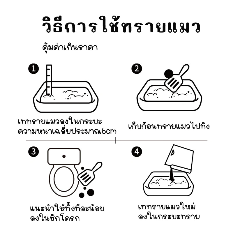 LEEGO ทรายแมวเต้าหู้ 6L/2กิโล ทรายแมว สินค้าคุณภาพ ทรายแมวเต้าหู้ธรรมชาติ ทรายแมวประหยัดการใช้งาน 6 รสชาติ - รูปที่ 6