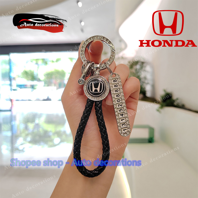ขอบทอง/ขอบเงิน พวงกุญแจฮอนด้า เชือกเส้นเล็กฮอนด้า พวงกุญแจรถยนต์ฮอนด้า พวงกุญแจบ้าน - รูปที่ 5