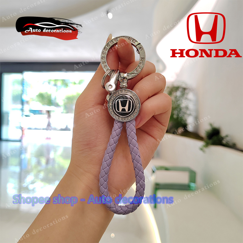 ขอบทอง/ขอบเงิน พวงกุญแจฮอนด้า เชือกเส้นเล็กฮอนด้า พวงกุญแจรถยนต์ฮอนด้า พวงกุญแจบ้าน - รูปที่ 4