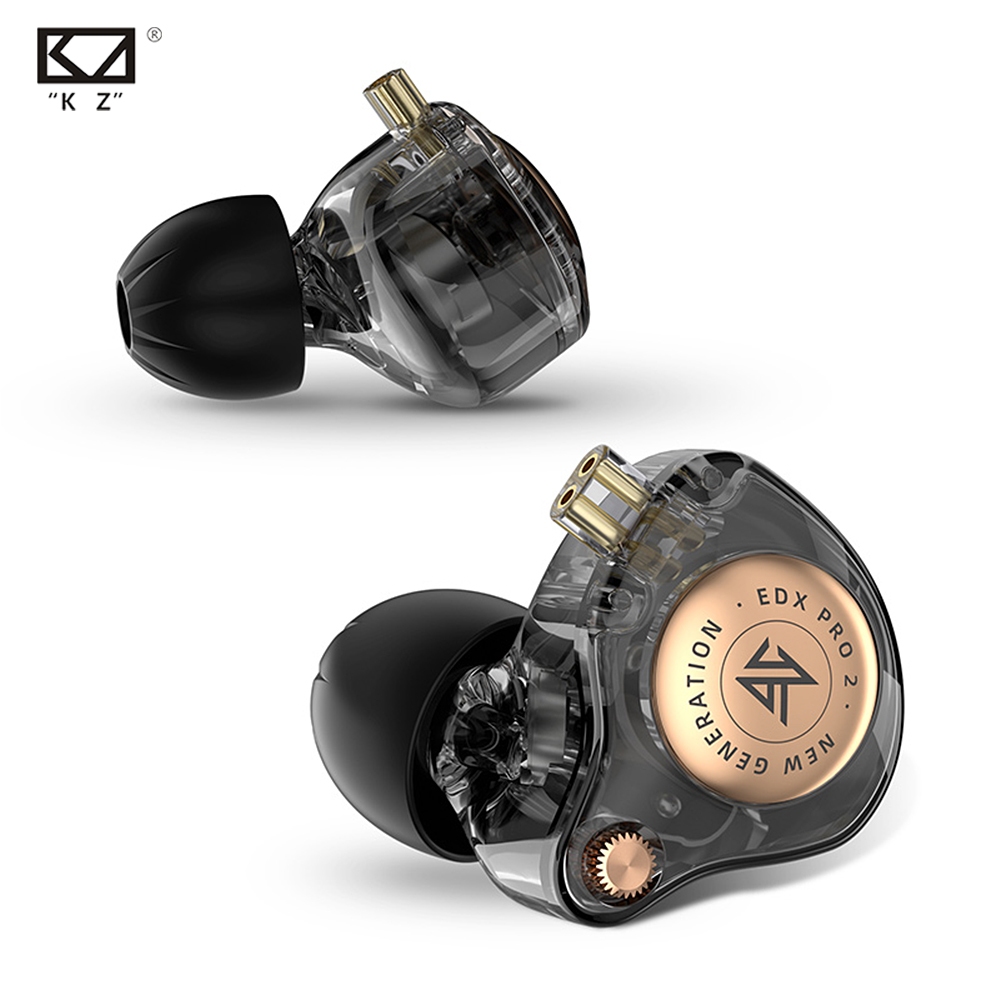 KZ EDX Pro 2 หูฟัง 10 มม.Super Linear Dynamic Driver HiFi Audio หูฟัง DJ Monitor IEM ลดเสียงรบกวน Go