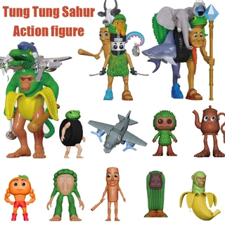 Tung Tung Tung Sahur 8 ชิ้น Action Figure เครื่องประดับ Chimpanzi Bananin รุ่นสินค้าสะสม