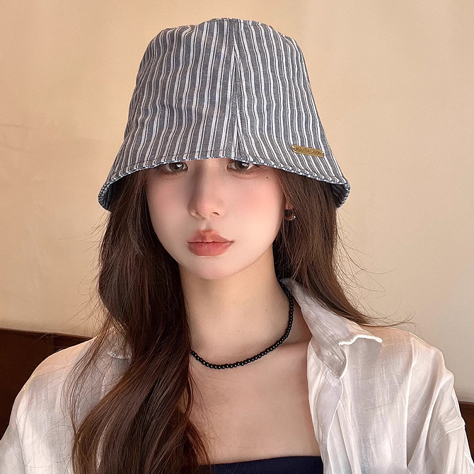 หมวกถังสไตล์เกาหลี สำหรับฤดูใบไม้.resultiและฤดูร้อน ออกแบบมาเพื่อกันแดดและดีไซน์ทันสมัย