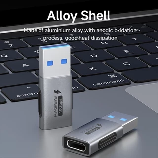 Hagibis อะแดปเตอร์ USB ถึง Type C OTG 10Gbps การถ่ายโอนข้อมูลความเร็วสูง USB C ชายกับหญิงสําหรับ Macbook Pro iPhone 16/15 แท็บเล็ต iPad