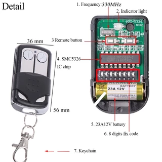 🚀ประเทศไทย🚀 5pcs Sm5326 รีโมตควบคุมประตูอัตโนมัติ 330MHz 433MHz รีโมทคอนโทรลเครื่องส่งสัญญาณ Duplicator Key Controller