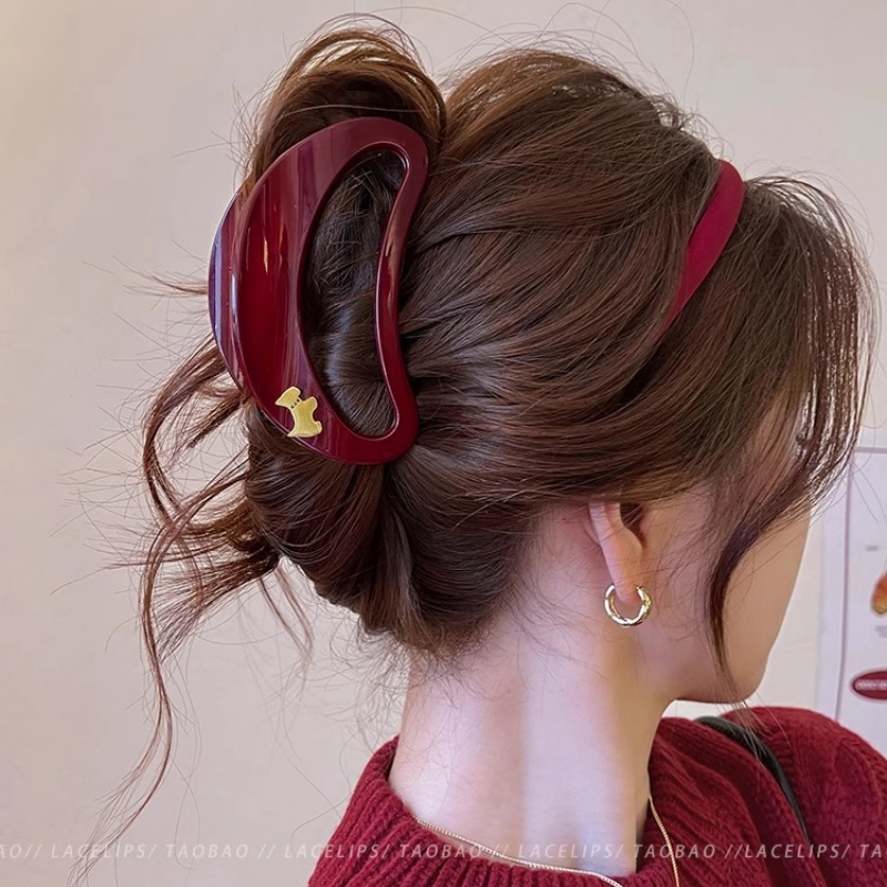 คลิปรูปไข่และฉลามขนาดใหญ่ กิ๊บติดผมสำหรับ 여성 คลิปสไตล์ใหม่ เครื่องประดับผมฤดูใบไม้ร่วง 2025