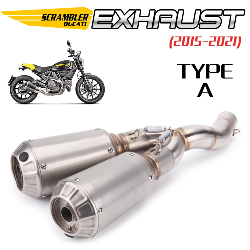 สําหรับ Ducati Scrambler 800 821 Monster 797 รถจักรยานยนต์ไอเสีย Escape Moto ดัดแปลงกลางท่อ Double M
