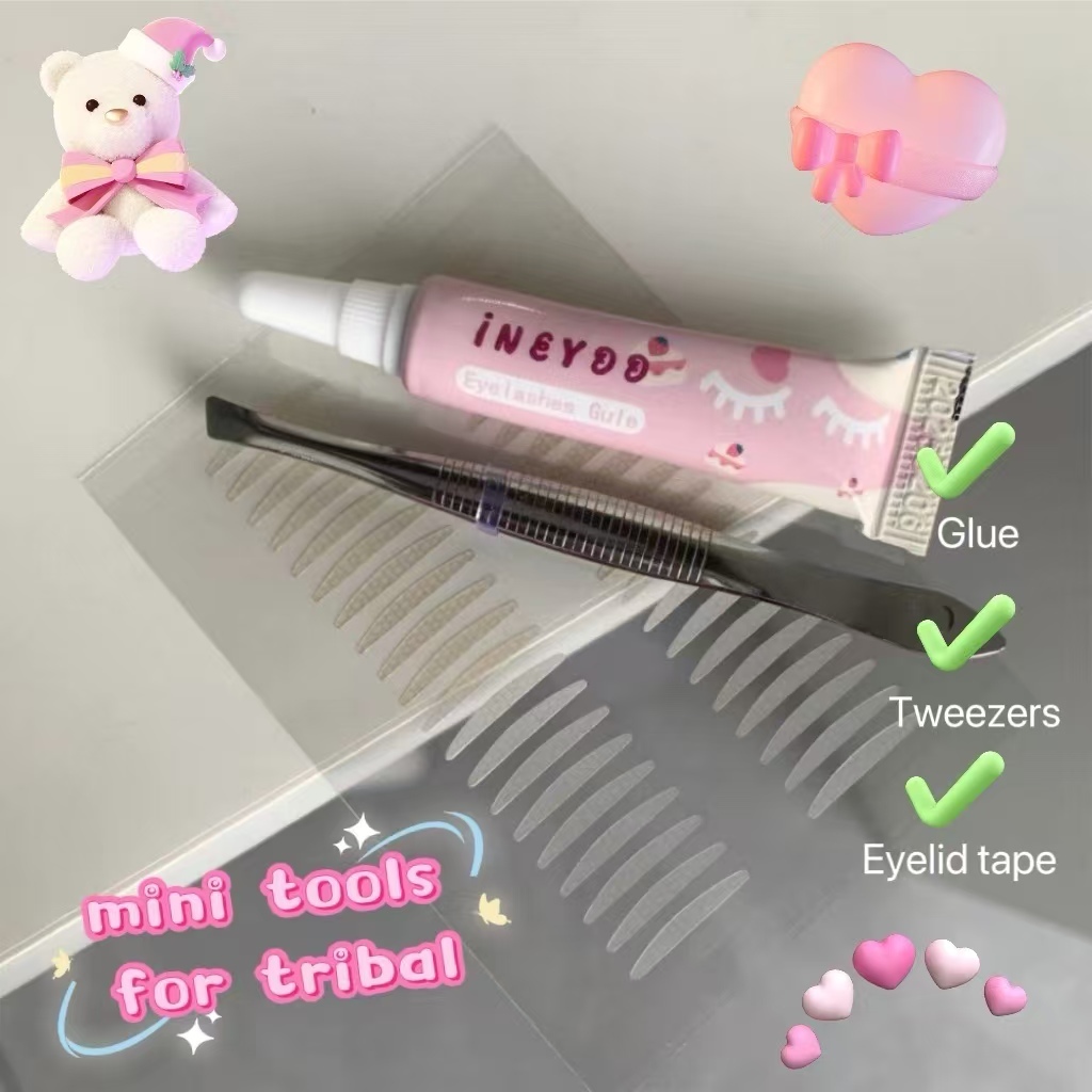 เครื่องมือแต่งหน้าขนตา Ineyoo (gule*1+แหนบ*1+ เทปเปลือกตา*1)